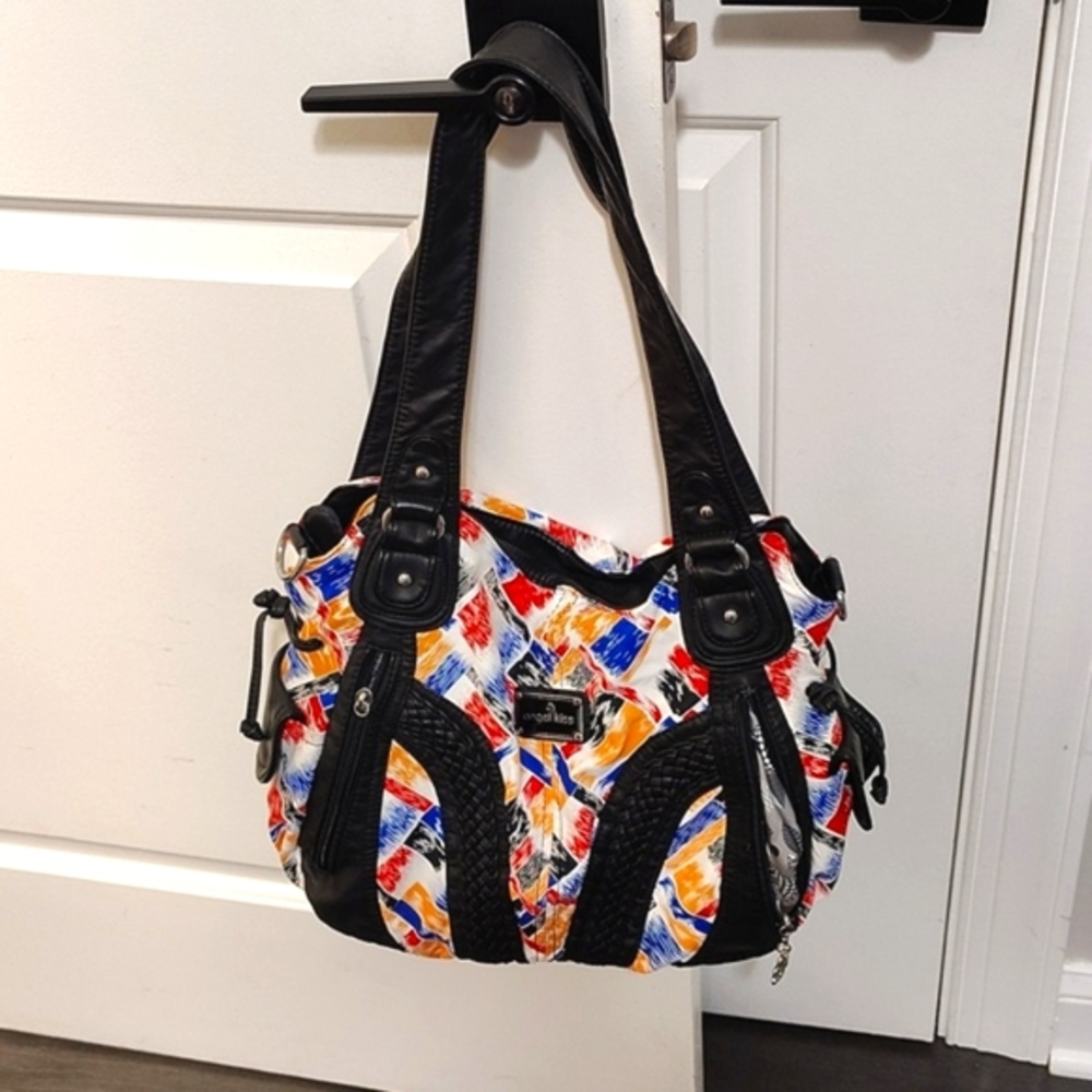 Angel Kiss Colorful Abstract Shoulder Bag